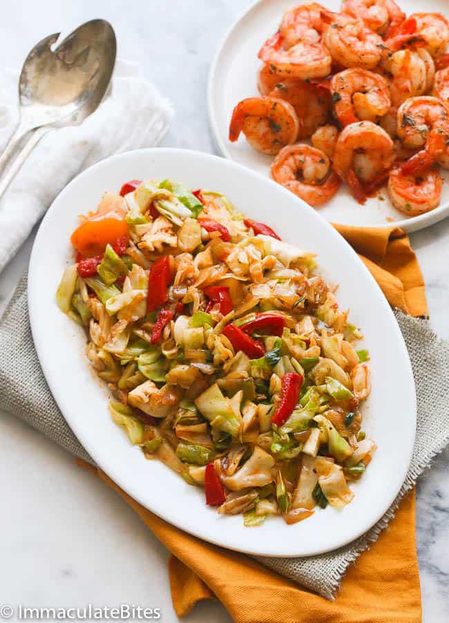 Jamaican Cabbage and Shrimp Immaculate Bites