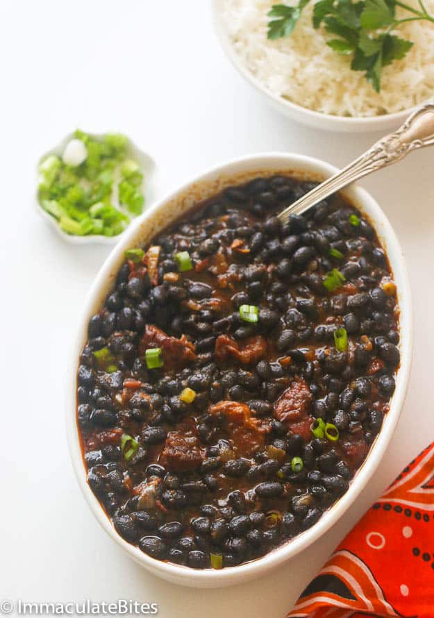 African Black Bean Stew in a Casserole