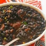 Serving up a hearty bowl of African black bean stew