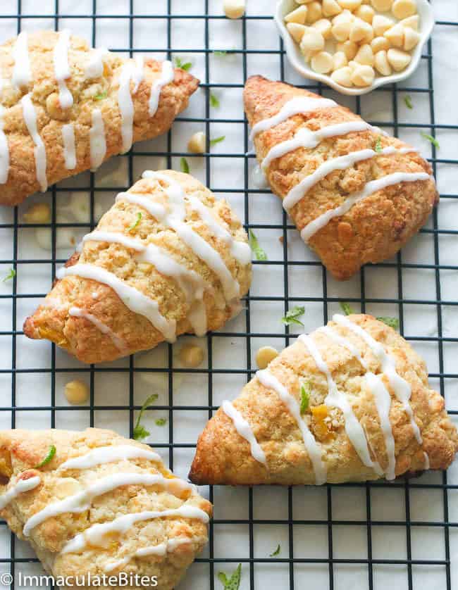 Pineapple White Chocolate Scones