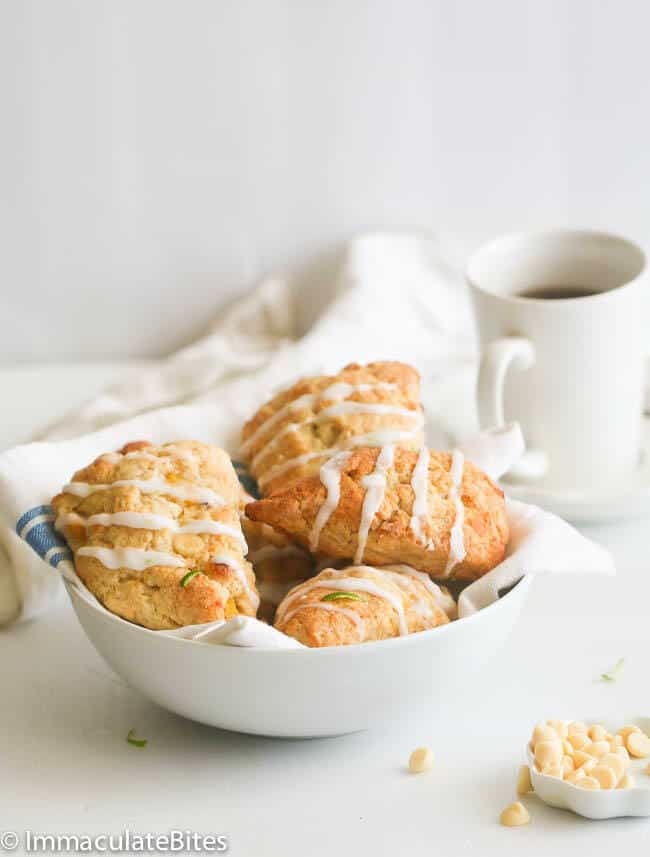 Pineapple White Chocolate Scones