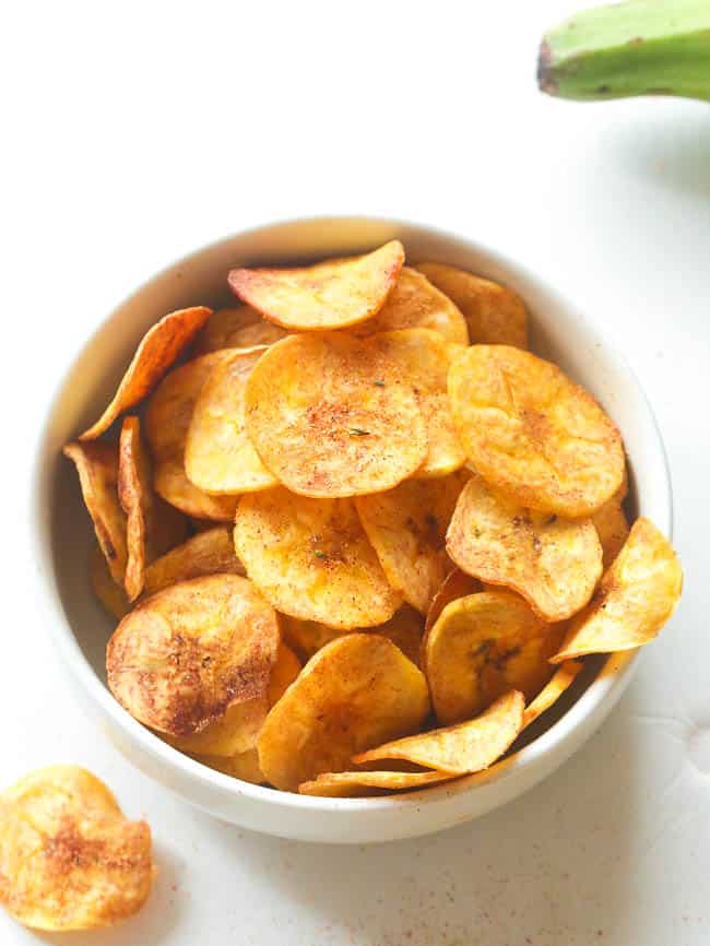 A Bowl of Baked Plantain Chips