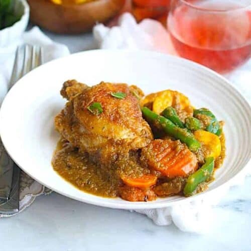 Serving up delicious Poulet DG for special occasions.