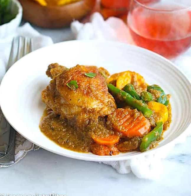 Serving up delicious Poulet DG for special occasions.