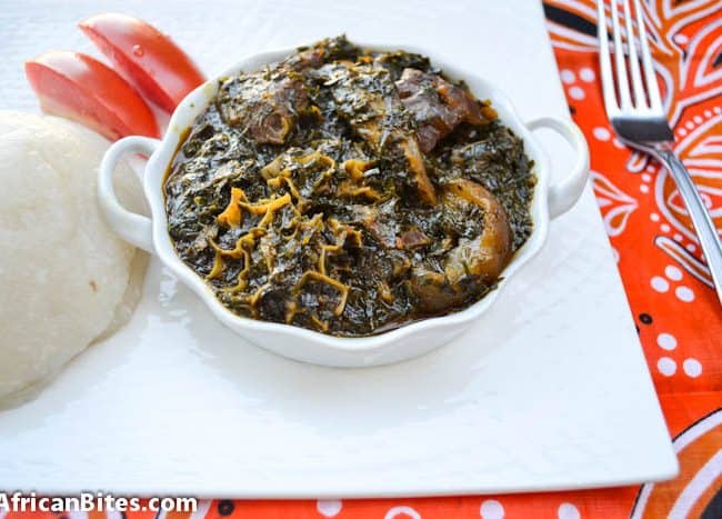 Afang Soup (Spinach and Okazi Leaves)