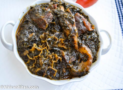 Afang Soup (Spinach and Okazi Leaves) - Immaculate Bites