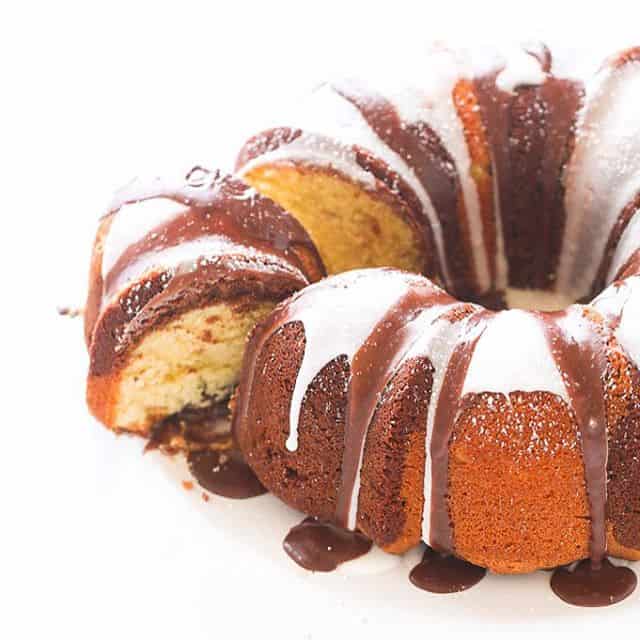 Chocolate ru, marble cake for Fall baking recipe 