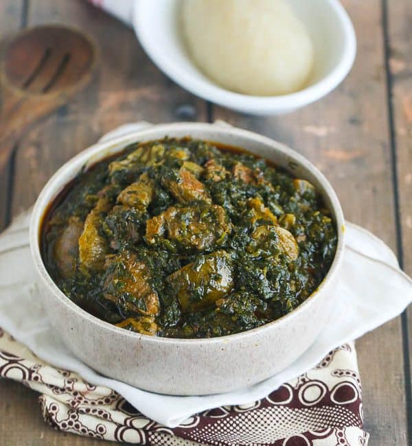 Eru Soup (Spinach/Okazi Leaves) + Video