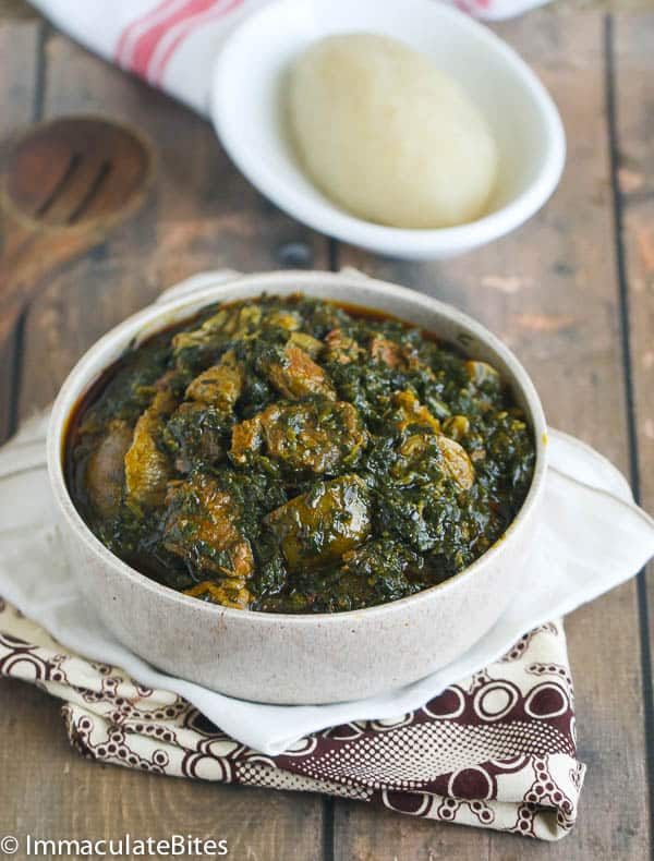 Eru Soup (Spinach/Okazi leaves)