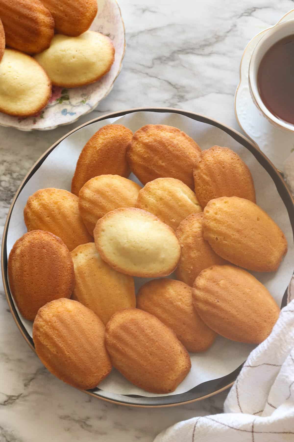 Madeleine cookies are the perfect snack to enjoy with tea or coffee