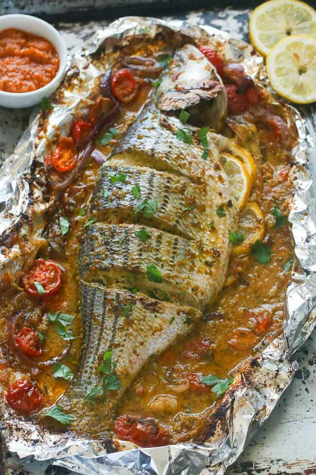 Whole Roast Sea Bass