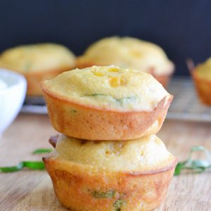 Cornbread Muffins Stacked