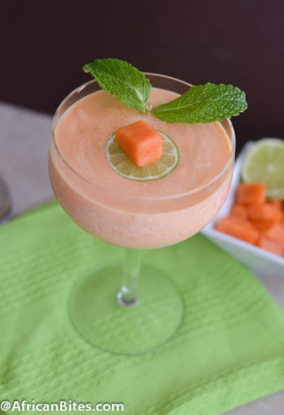 A gorgeous papaya fool ready to enjoy