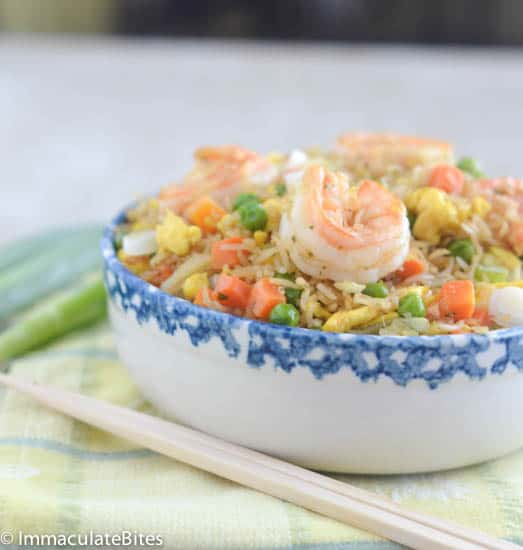 African Caribbean Shrimp Fried Rice