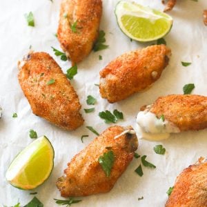Baked crispy chicken wings perfect for holidays, game days, or any day.