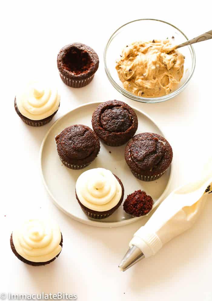 Cookie Dough Stuffed Cupcakes