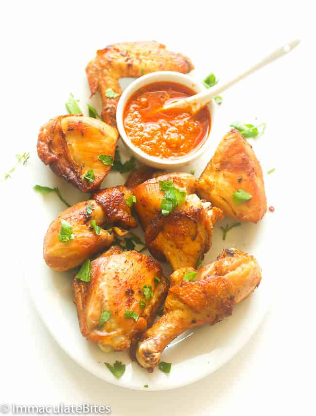 African Fried Chicken and plantain Fries