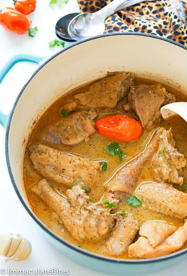 A steaming hot pot of African pepper soup to delight the family