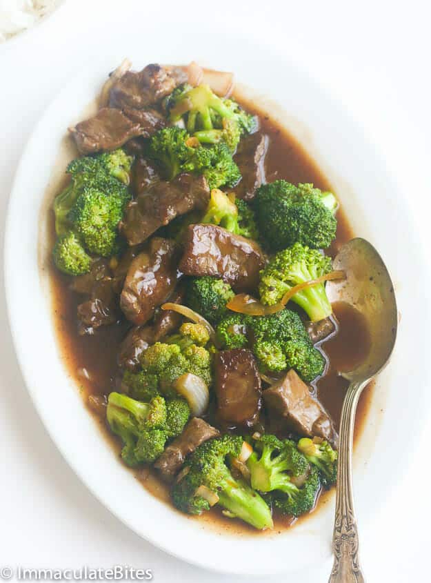 A Platter of Beef Broccoli Stir Fry