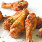 Crispy Baked Chicken Legs fresh from the oven are insanely good