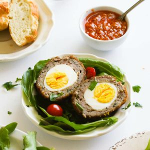 Baked Scotch Eggs with ground pork or ground chicken