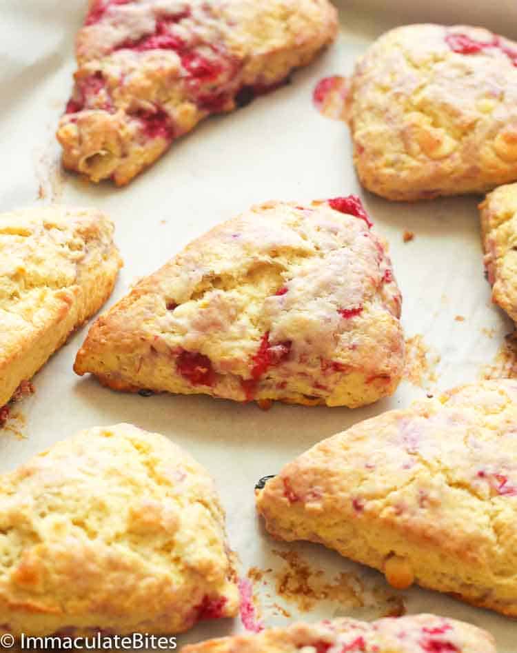 Raspberry White Chocolate Scones