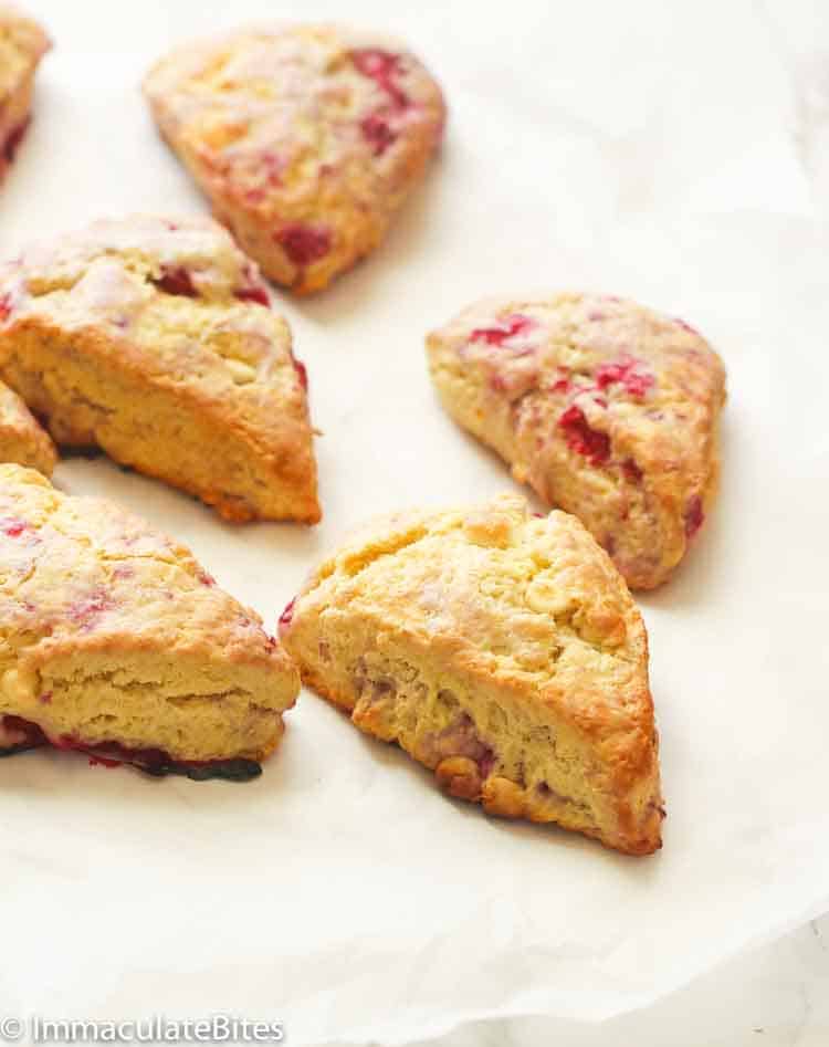 Raspberry White Chocolate Scones