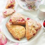 Raspberry white chocolate scones perfect for Mother's Day
