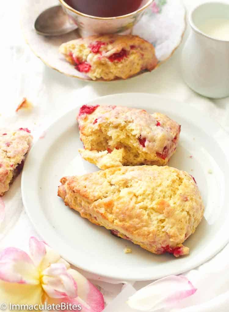 Raspberry White Chocolate Scones