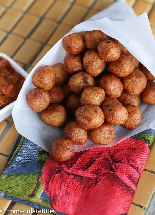 A basket full of accra cassava for insanely comforting African food