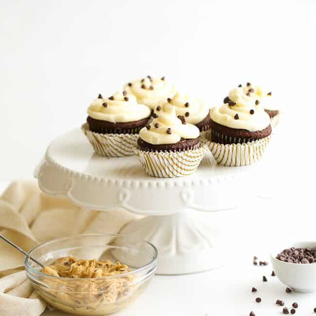 Cookie Dough Stuffed Cupcakes