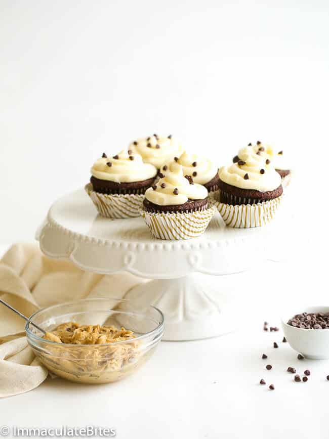 Cookie Dough Stuffed Cupcakes