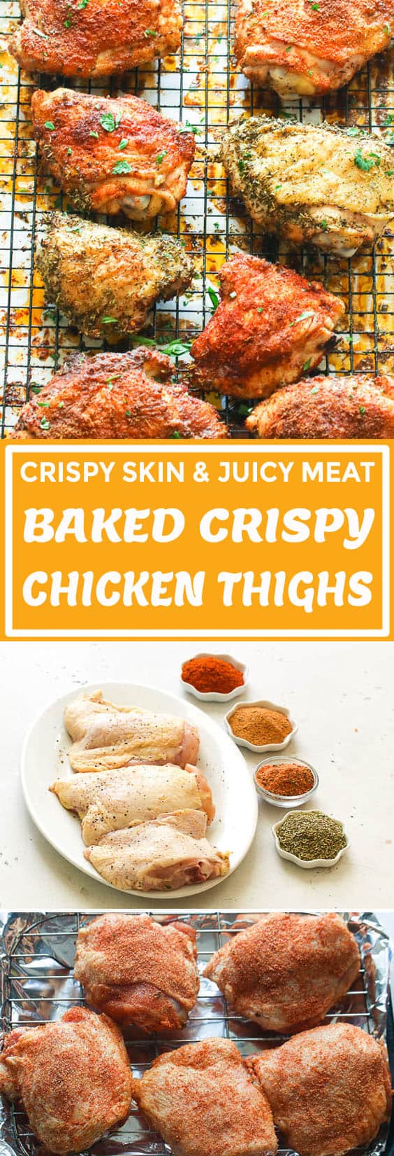 Baked Crispy Chicken Thighs