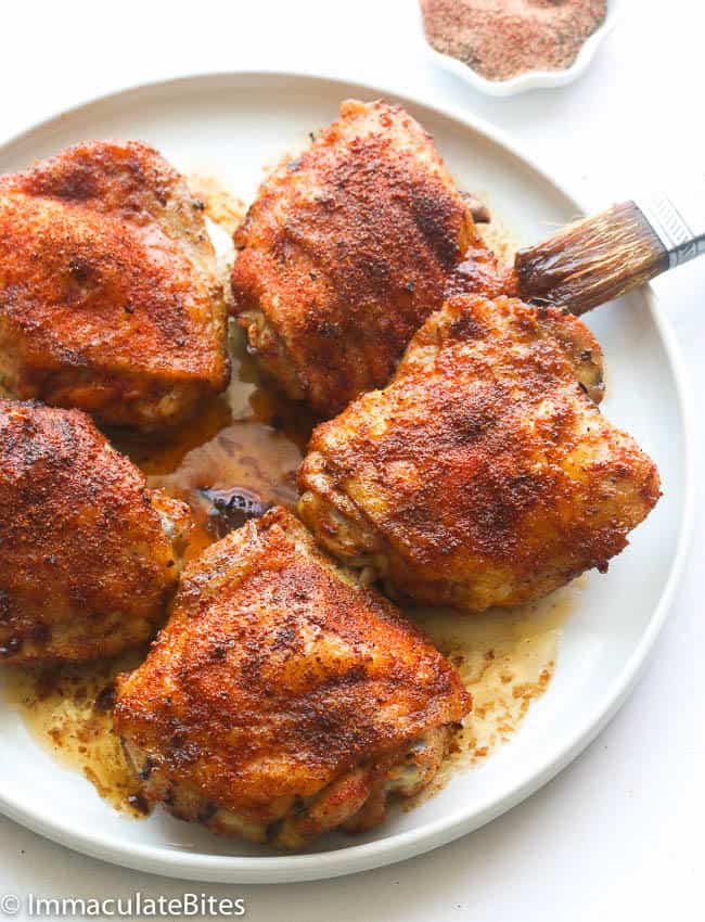 Baked Crispy Chicken Thighs - Immaculate Bites