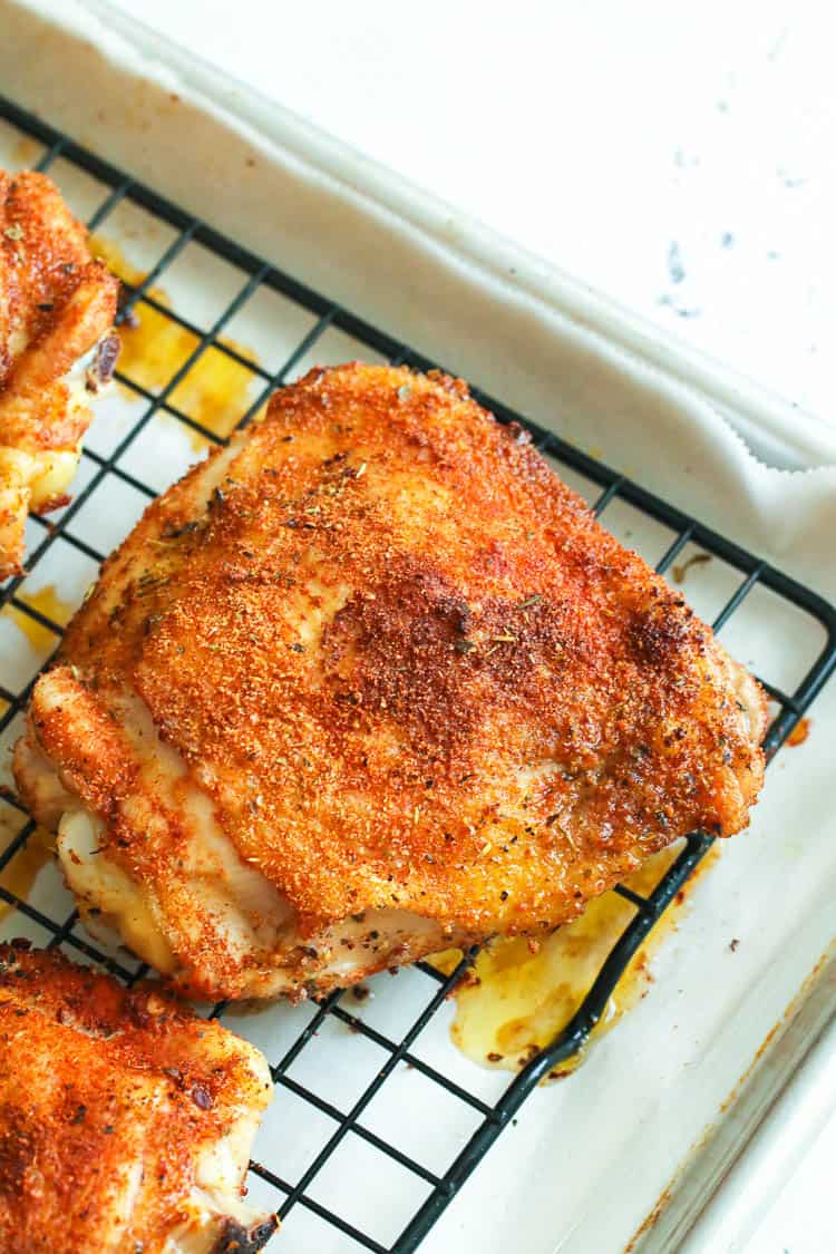 Baked Crispy Chicken Thighs