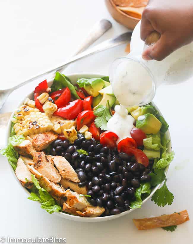 South West Chicken Salad & Ranch Dressing low calorie