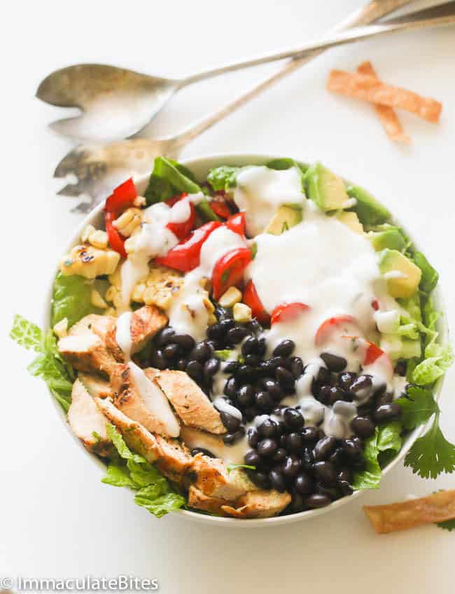 South West Chicken Salad & Ranch Dressing low calorie