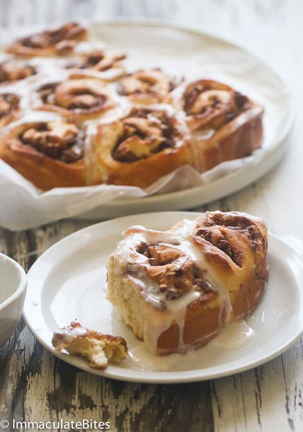 Serving up a sweetly decadent cinnamon bun