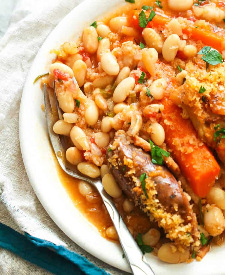 Easy Cassoulet in a plate