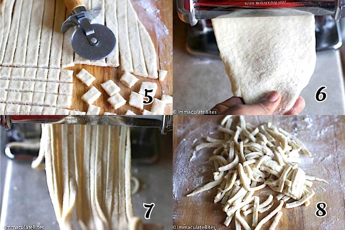 Cut the shapes or use a pasta machine