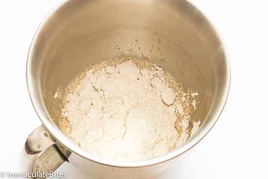 Addition of Flour to the milk mixture