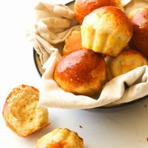 Brioche Buns for a Valentine's Day brunch