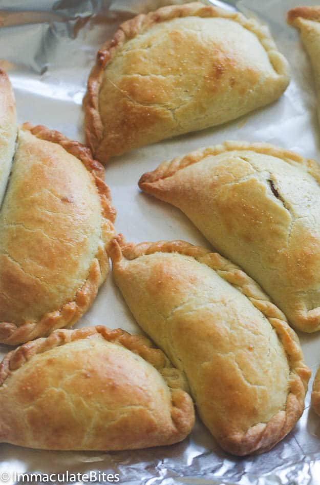 Pineapple empanadas fresh from the oven and ready to eat