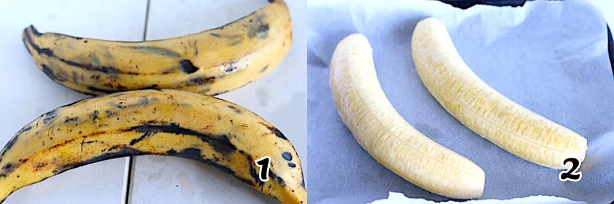 Peel the plantains