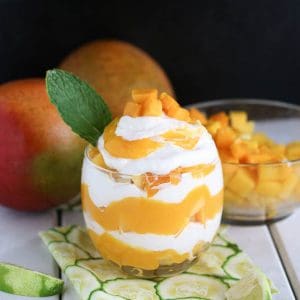 A small bowl of insanely delicious mango fool perfect for the summer heat