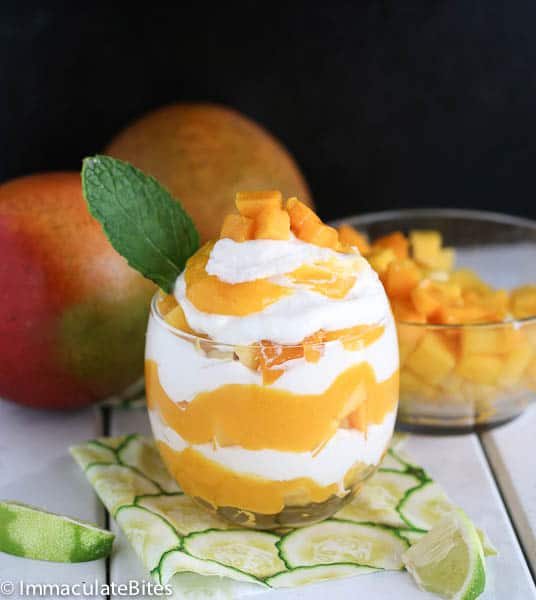 A small bowl of insanely delicious mango fool perfect for the summer heat