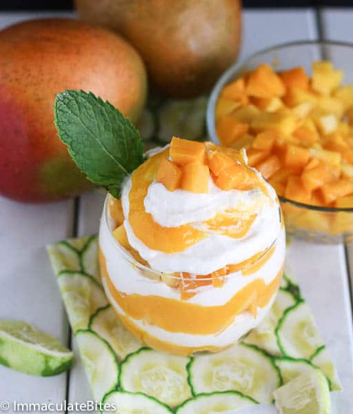 Enjoying a ridiculously refreshing mango fool