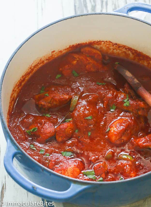 African Chicken Stew and Coconut rice