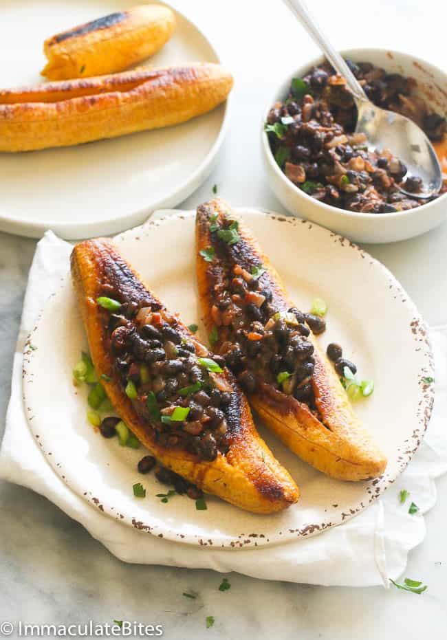 Vegan baked plantains