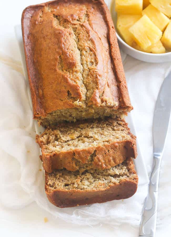 pineapple banana bread with yellow cake mix